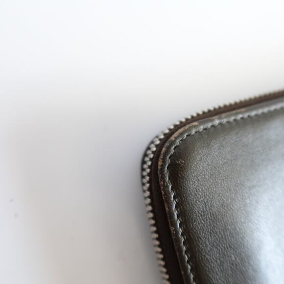 Longchamp Le Pliage Cuir Zip Around Long Continental Khaki Grey - Picture 11 of 16